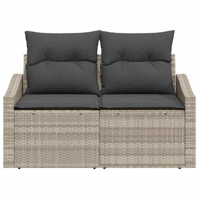 Divano da giardino Grigio 123 x 62 x 69cm polyrattan 42006777