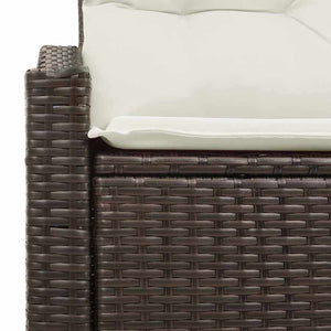 Divano da giardino Marrone 123 x 62 x 69cm polyrattan 42006783