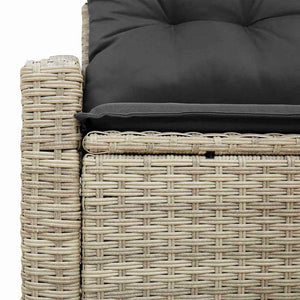 Divano da giardino Grigio 123 x 62 x 69cm polyrattan 42006787