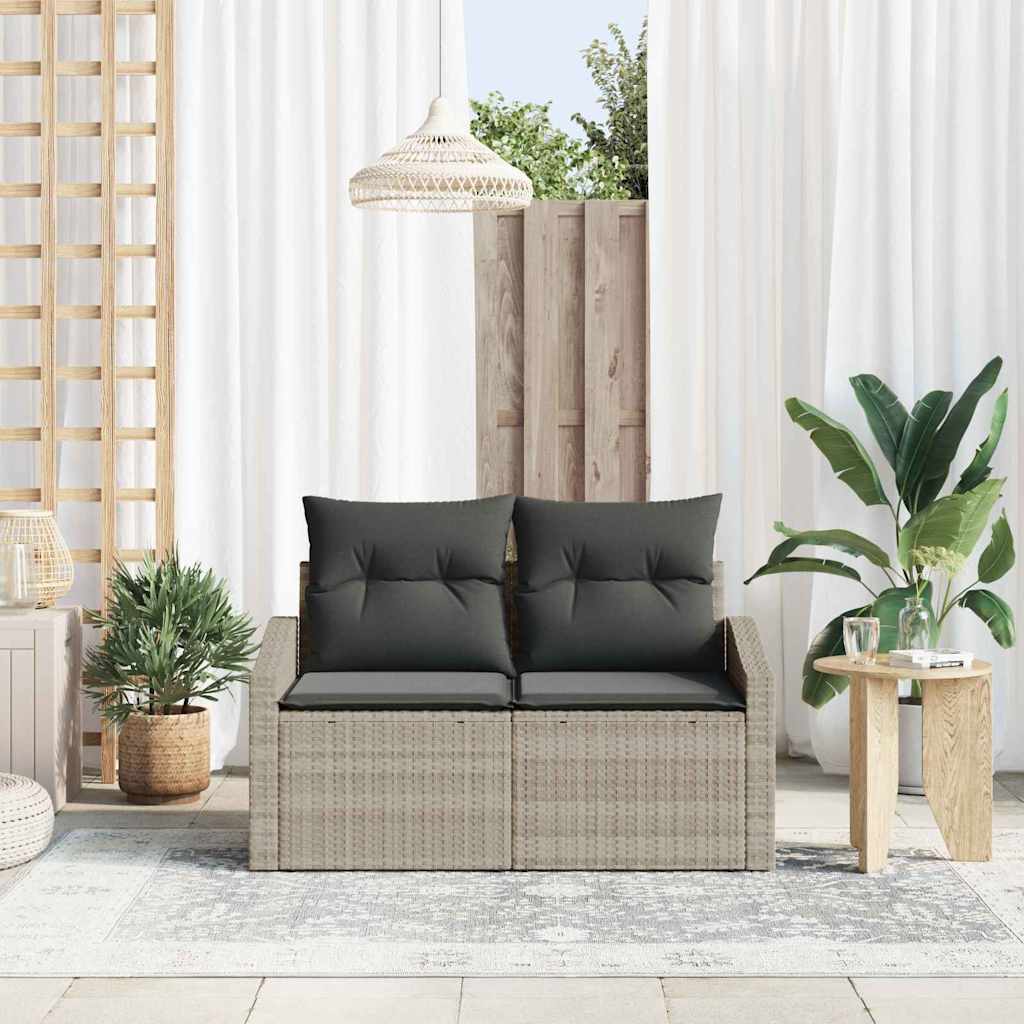 Divano da giardino con cuscino-Sofa da Giardino-Divano da esterno 123 x 62 x 69 cm polyrattan 976096
