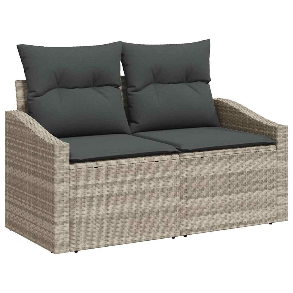 Divano da giardino Grigio 123 x 62 x 69cm polyrattan 42006787