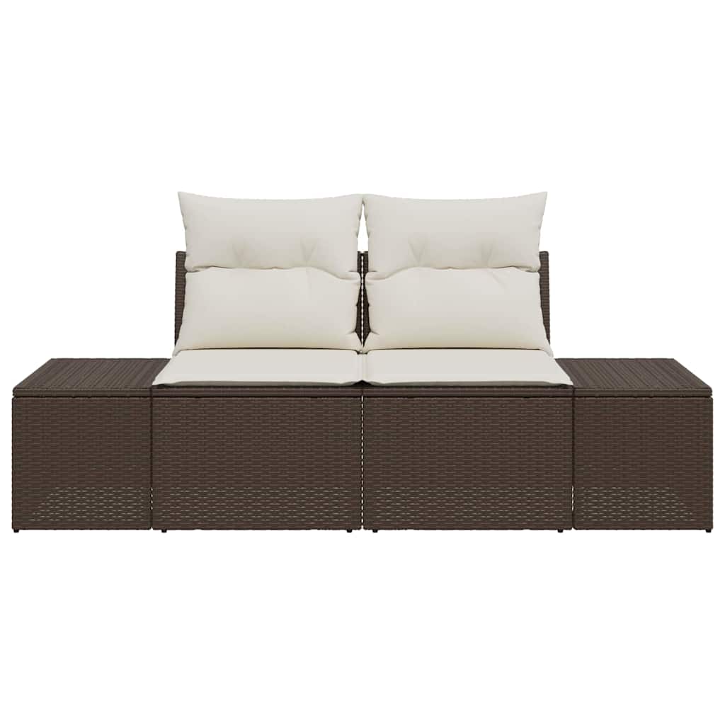Divano da giardino Marrone 123 x 62 x 69cm polyrattan 42006793