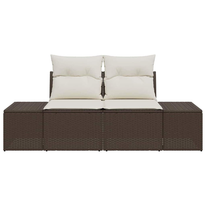 Divano da giardino Marrone 123 x 62 x 69cm polyrattan 42006793