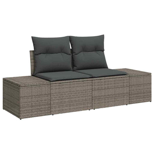 Divano da giardino Grigio 123 x 62 x 69cm polyrattan 42006794
