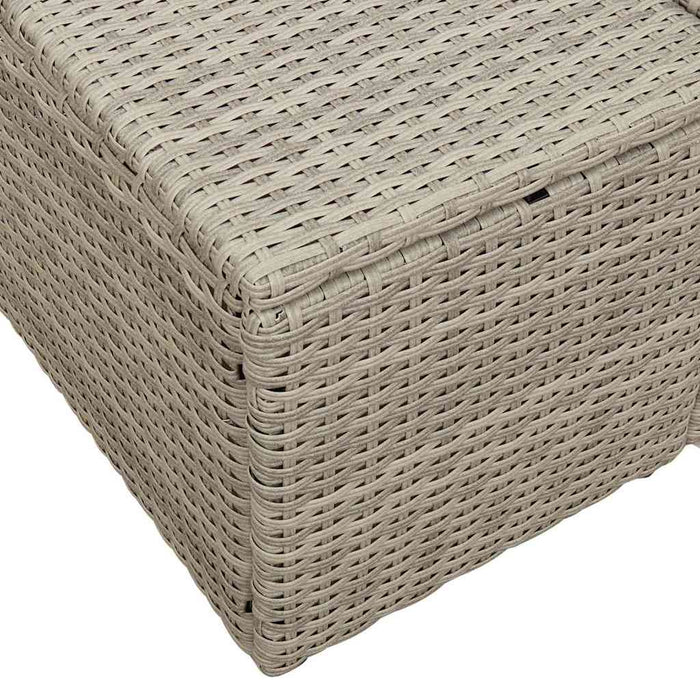 Divano da giardino Grigio 123 x 62 x 69cm polyrattan 42006797
