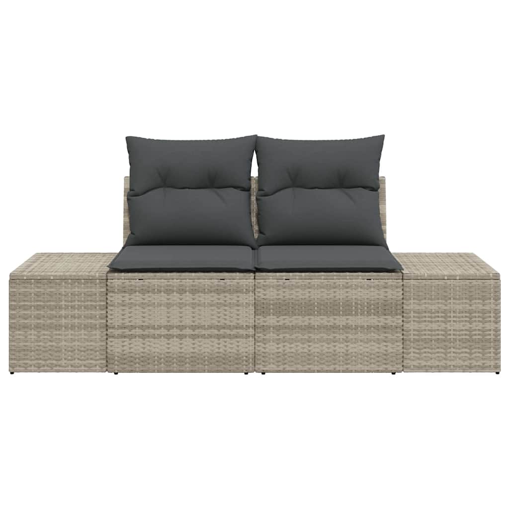 Divano da giardino Grigio 123 x 62 x 69cm polyrattan 42006797