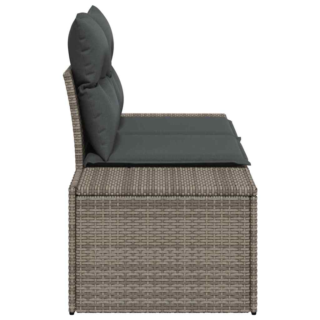 Divano da giardino Grigio 123 x 62 x 69cm polyrattan 42006804