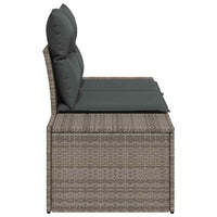 Divano da giardino Grigio 123 x 62 x 69cm polyrattan 42006804