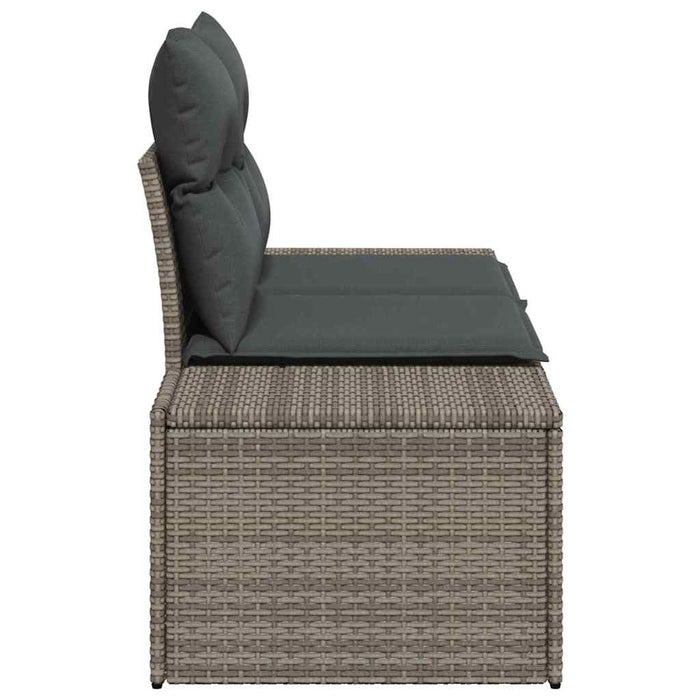 Divano da giardino Grigio 123 x 62 x 69cm polyrattan 42006804