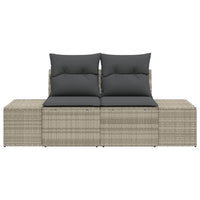 Divano da giardino Grigio 123 x 62 x 69cm polyrattan 42006807