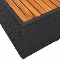 Divano da giardino Nero 184 x 62 x 85cm polyrattan 42006812