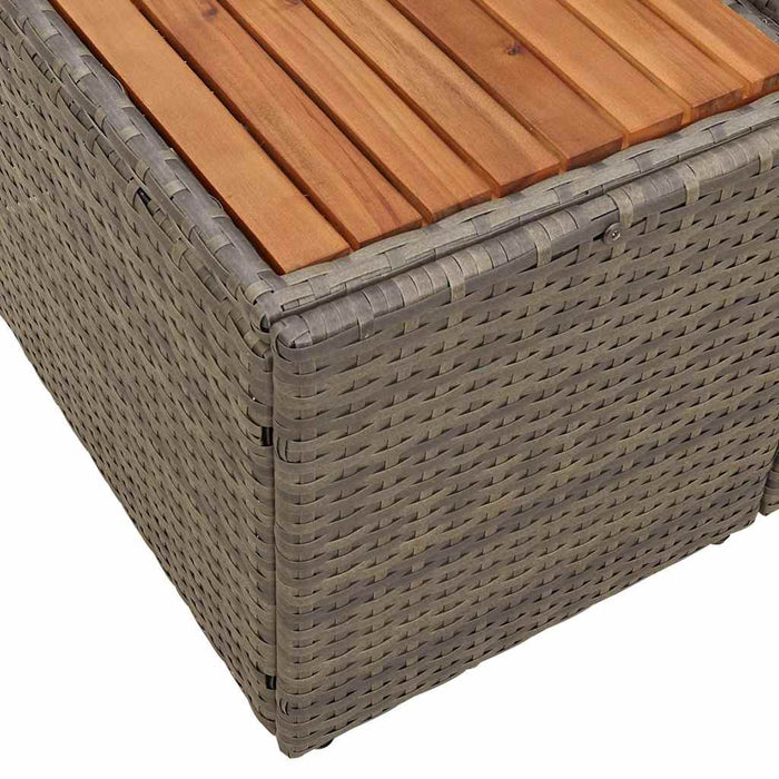 Divano da giardino Grigio 184 x 62 x 85cm polyrattan 42006814