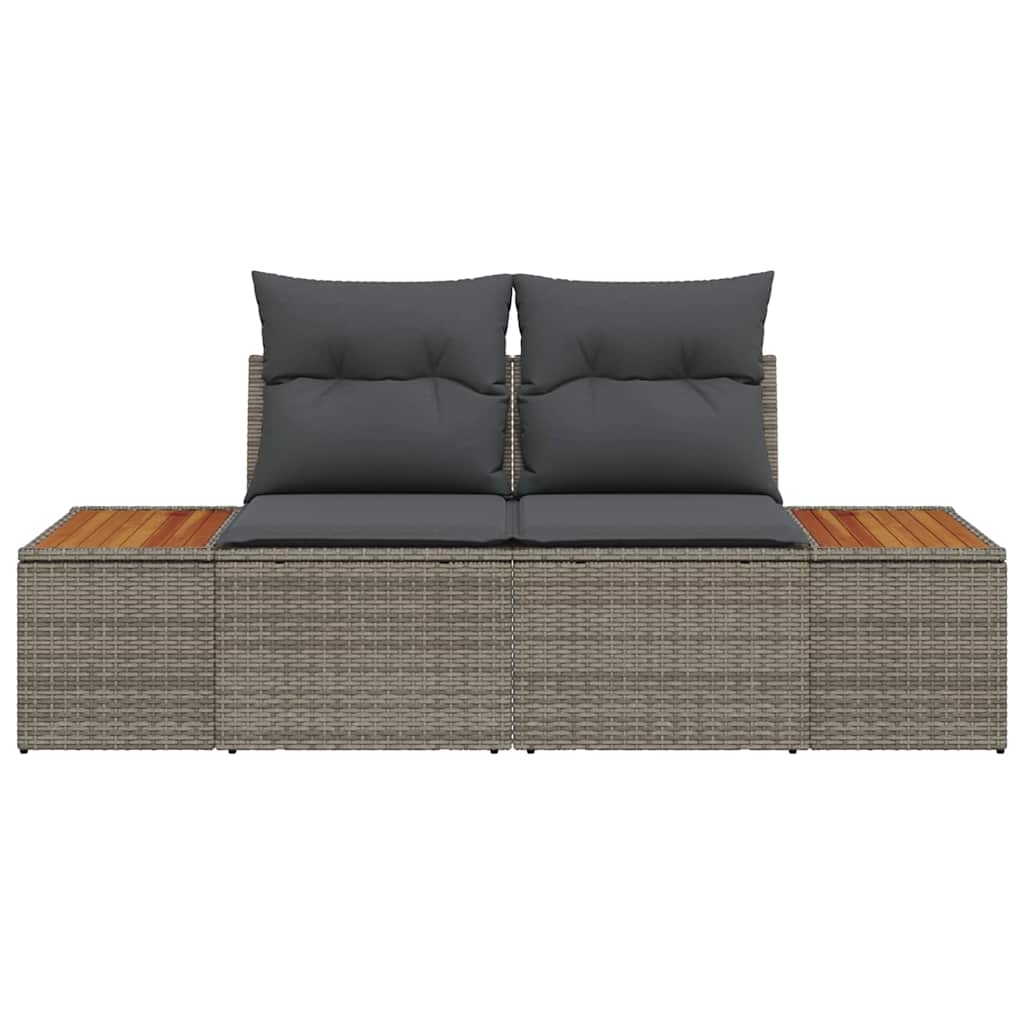 Divano da giardino Grigio 184 x 62 x 85cm polyrattan 42006814