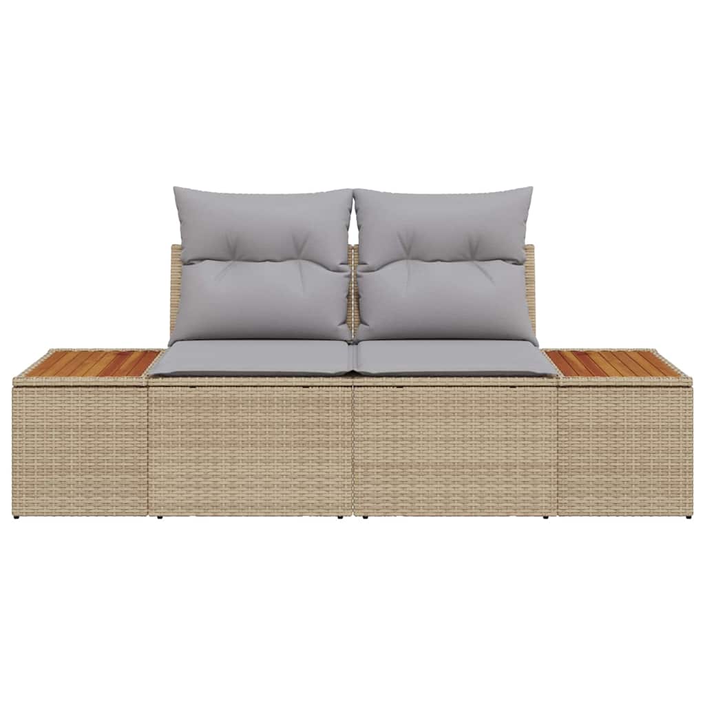 Divano da giardino Beige 184 x 62 x 85cm polyrattan 42006815