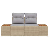 Divano da giardino Beige 184 x 62 x 85cm polyrattan 42006815