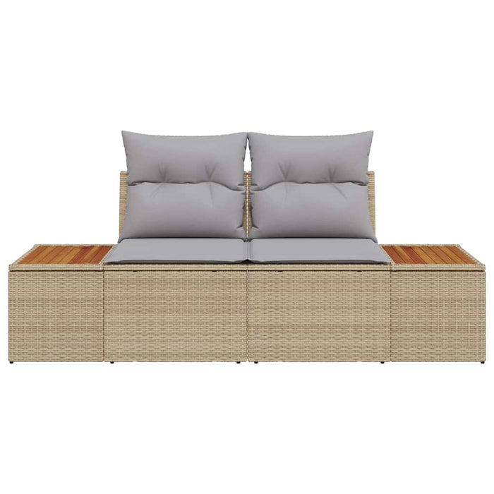Divano da giardino Beige 184 x 62 x 85cm polyrattan 42006815