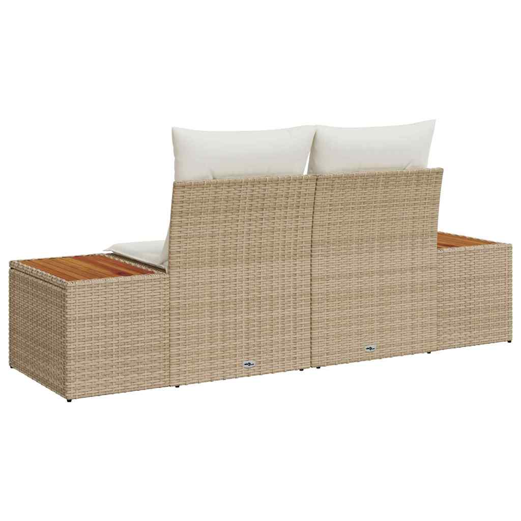 Divano da giardino Beige 184 x 62 x 85cm polyrattan 42006816