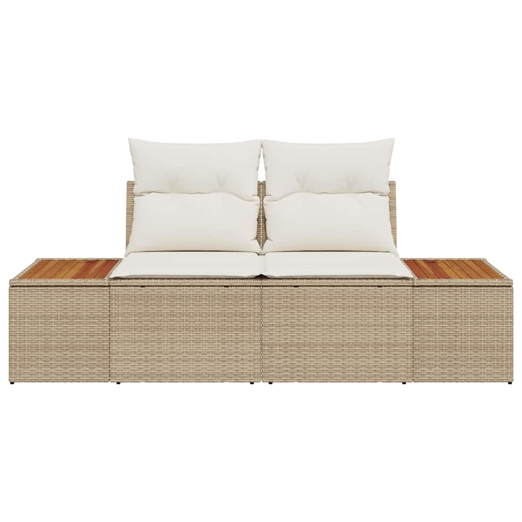 Divano da giardino Beige 184 x 62 x 85cm polyrattan 42006816
