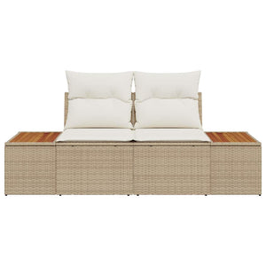 Divano da giardino Beige 184 x 62 x 85cm polyrattan 42006816