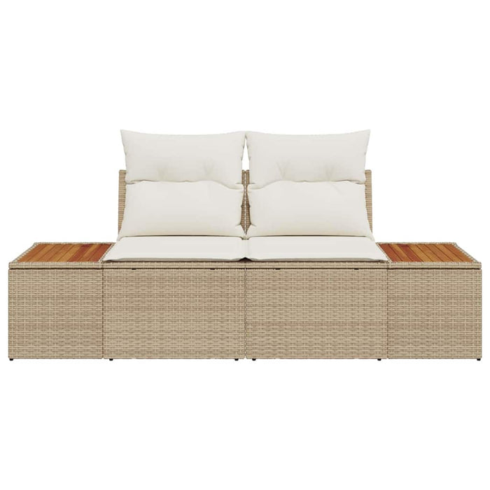 Divano da giardino Beige 184 x 62 x 85cm polyrattan 42006816