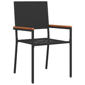 Sedie impilabili da giardino 2 pcs Nero e Marrone 42006825