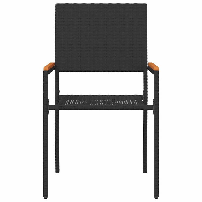 Sedie impilabili da giardino 2 pcs Nero e Marrone 42006825