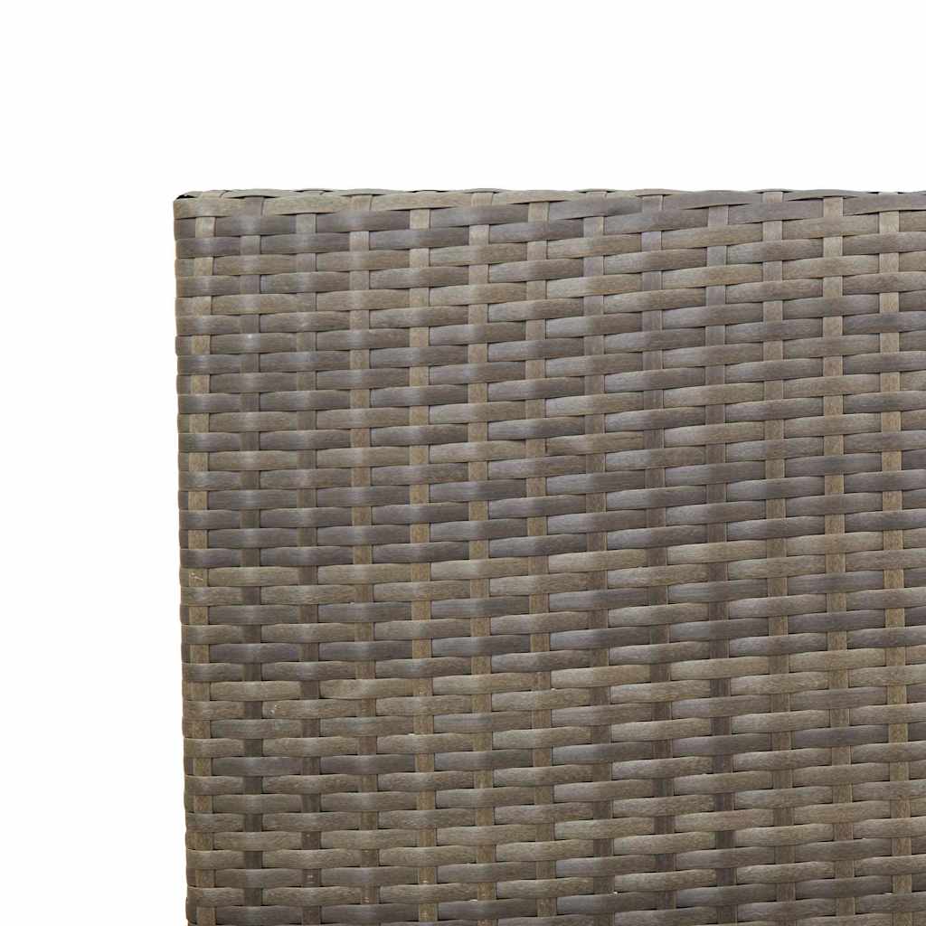 Sedie impilabili da giardino 2 pcs Grigio e Marrone 42006826