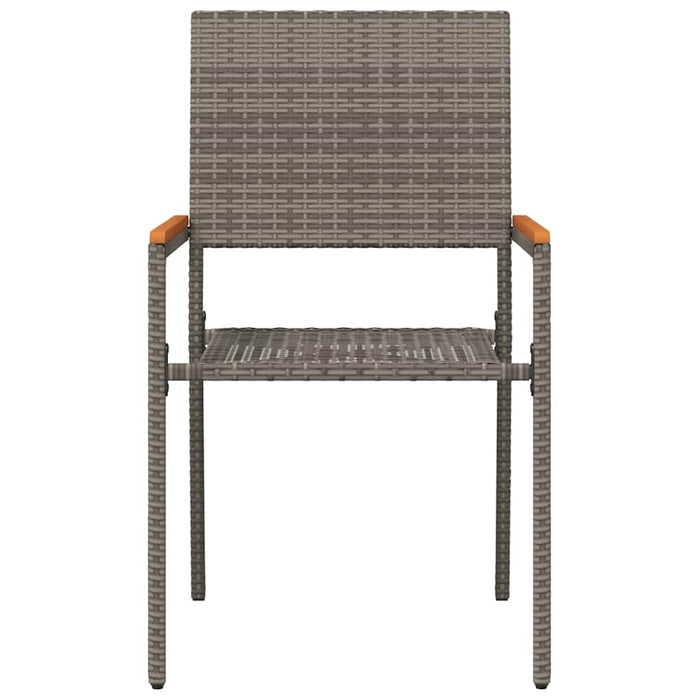 Sedie impilabili da giardino 2 pcs Grigio e Marrone 42006826