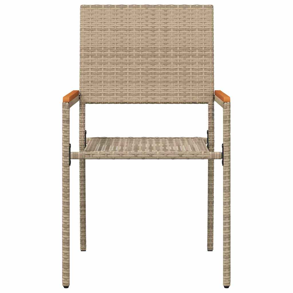 Sedie impilabili da giardino 2 pcs Crema e Marrone 42006827