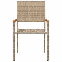 Sedie impilabili da giardino 2 pcs Crema e Marrone 42006827