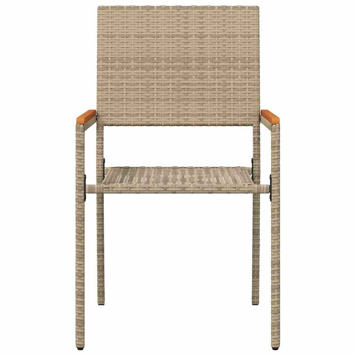 Sedie impilabili da giardino 2 pcs Crema e Marrone 42006827