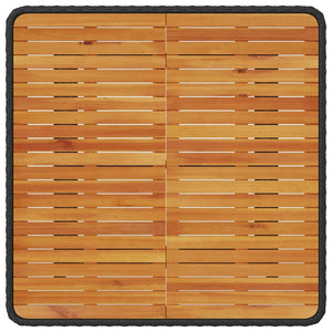 Set da Pranzo per Giardino Nero Poly Rattan 42007911