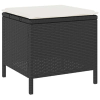 Set da Pranzo per Giardino Nero Poly Rattan 42007912