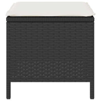 Set da Pranzo per Giardino Nero Poly Rattan 42007912