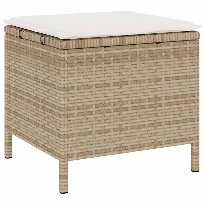 Set da Pranzo per Giardino Beige Poly Rattan 42007918