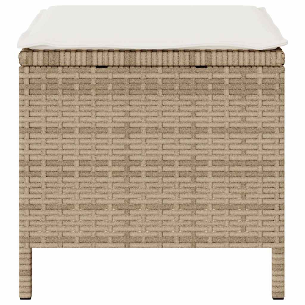 Set da Pranzo per Giardino Beige Poly Rattan 42007918