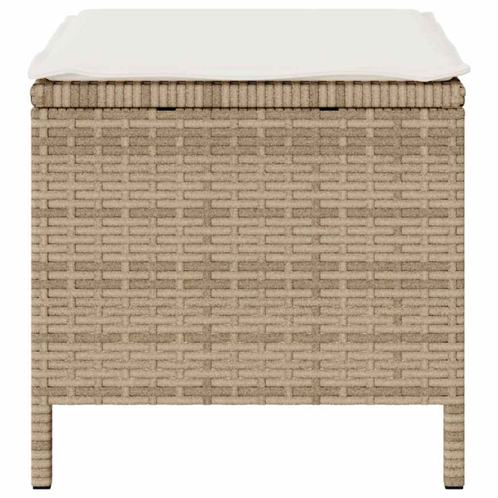 Set da Pranzo per Giardino Beige Poly Rattan 42007918