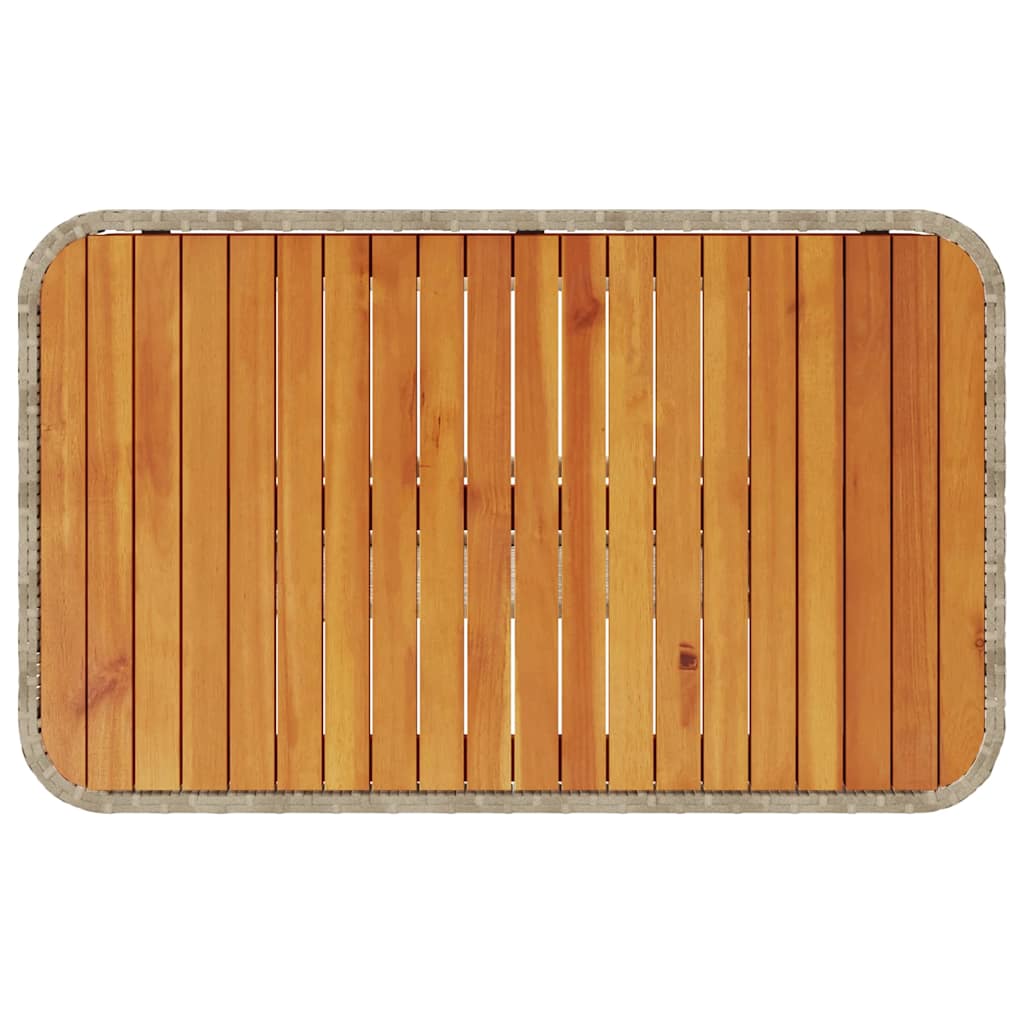 Set da Pranzo per Giardino Beige Poly Rattan 42007918