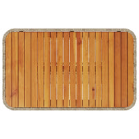 Set da Pranzo per Giardino Beige Poly Rattan 42007918