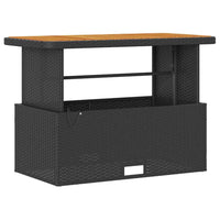 Set da Pranzo per Giardino Nero Poly Rattan 42007922