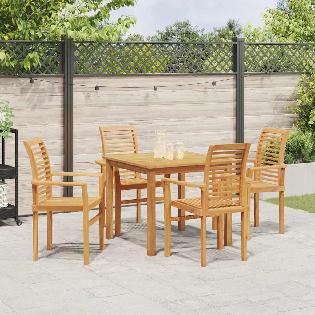 Sedia da giardino impilabile Marrone 62.5 x 54.5 x 95.5 cm 42007596