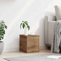 Scatola di Stoccaggio rovere artigianale 30 x 35 x 35 cm 868694