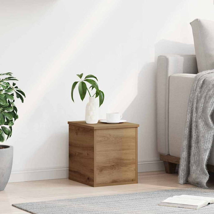 Scatola di Stoccaggio rovere artigianale 30 x 35 x 35 cm 868694