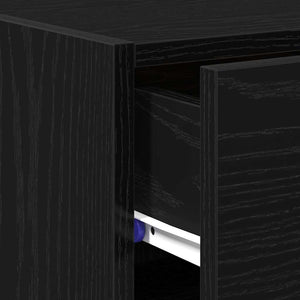 Credenza con Cassetto-Buffet-Armadio da cucina Rovere Nero 50 x 42,5 x 93 cm