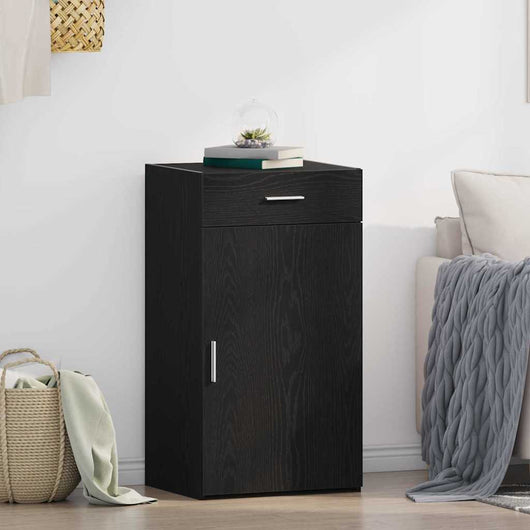 Credenza con Cassetto-Buffet-Armadio da cucina Rovere Nero 50 x 42,5 x 93 cm