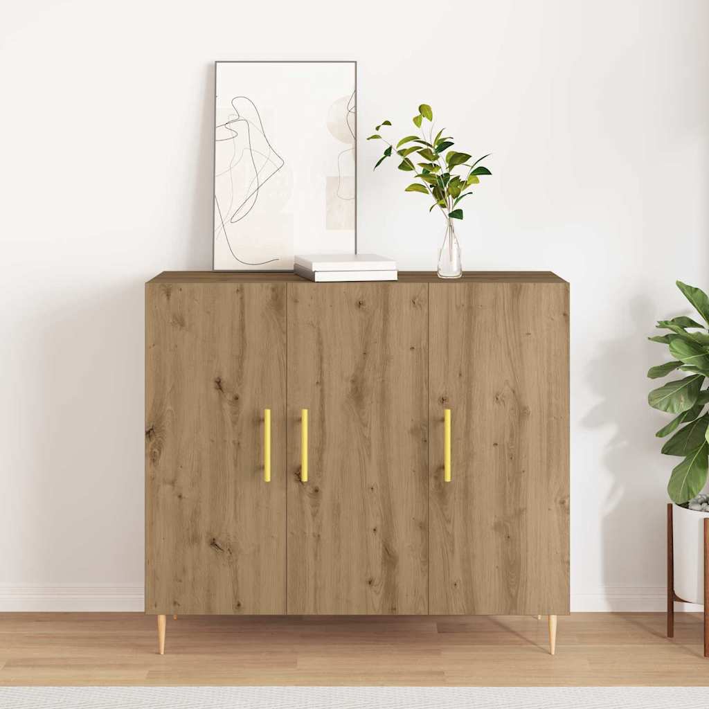 Credenza rovere artigianale 90 x 34 x 80 cm Legno multistrato 869077