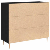 Credenza Rovere nero 90 x 34 x 80 cm Legno multistrato 869078