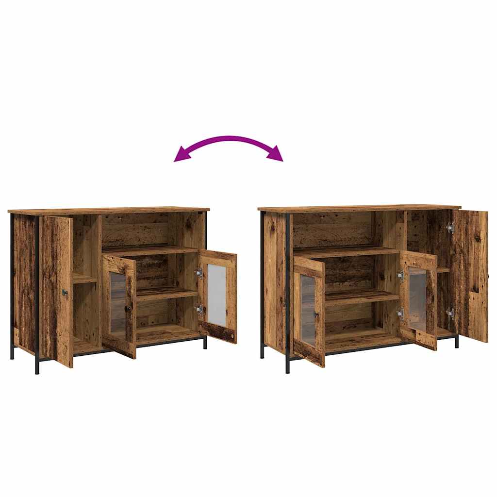 Credenza-Buffet-Armadio da cucina Legno vecchio 100 x 35 x 75 cm