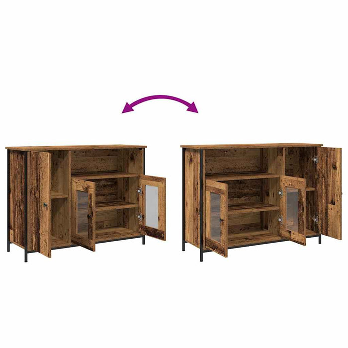 Credenza-Buffet-Armadio da cucina Legno vecchio 100 x 35 x 75 cm