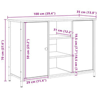 Credenza Legno vecchio 100 x 35 x 70 cm Legno multistrato 869094